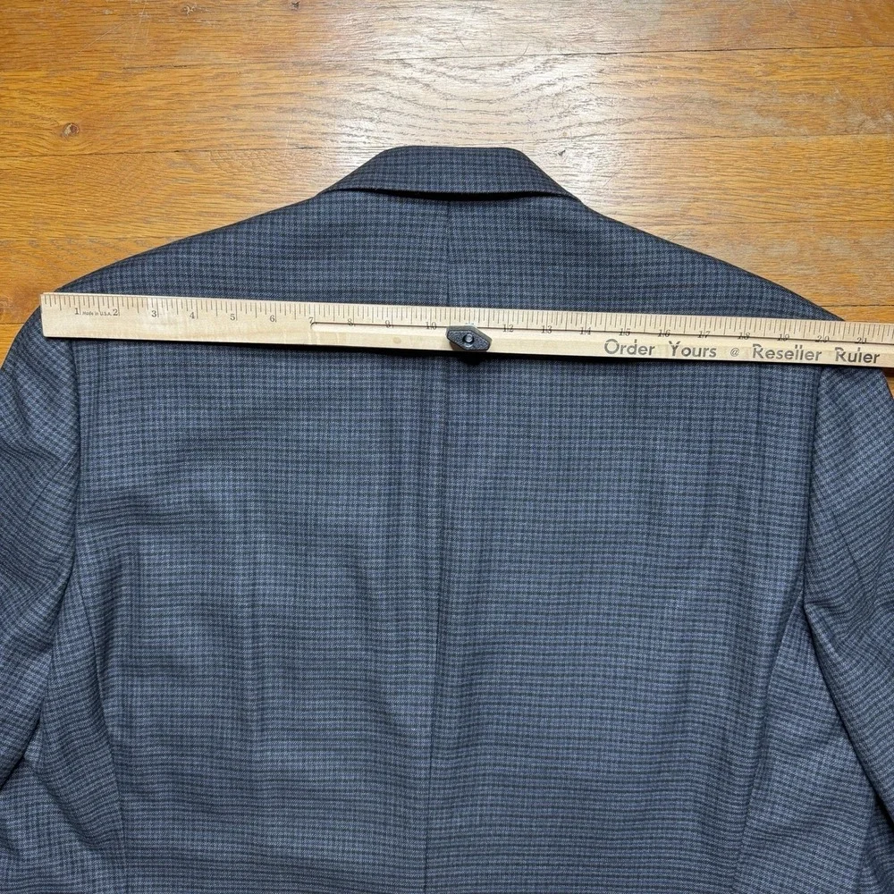 Ralph Lauren Blazer Men 48L Performance Blend Blue Glen Plaid Houndstooth Check